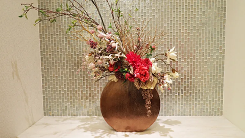待合室のお花